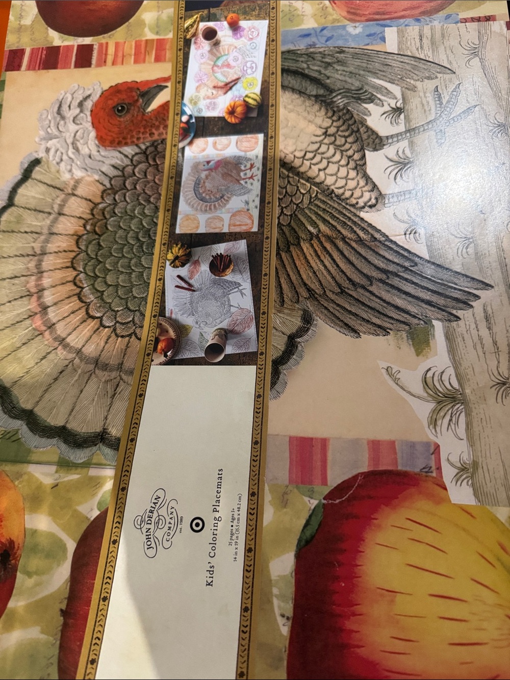 John Derian Kids' Coloring Placemats for Thanksgiving